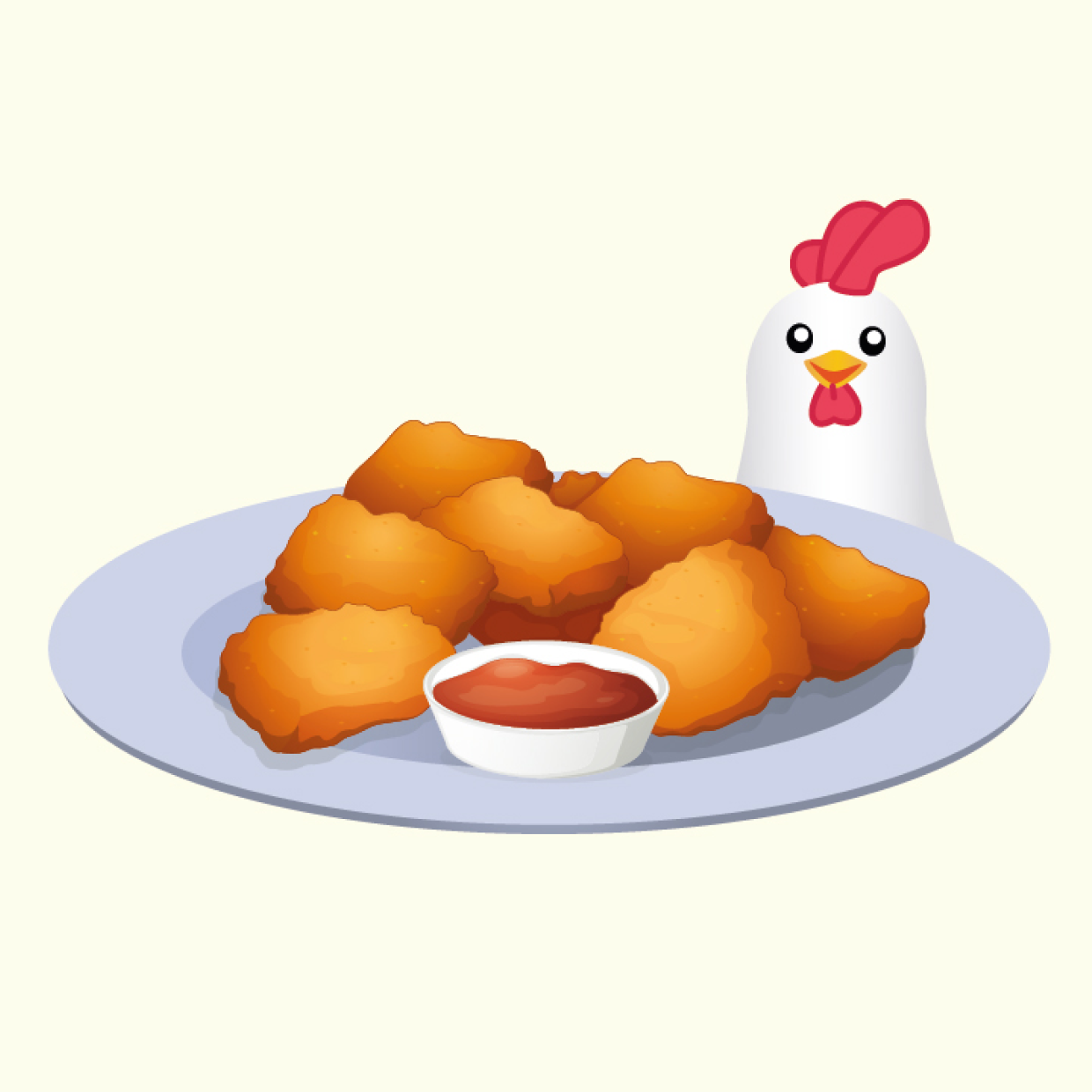 Нагетси з курячого філе з кетчупом