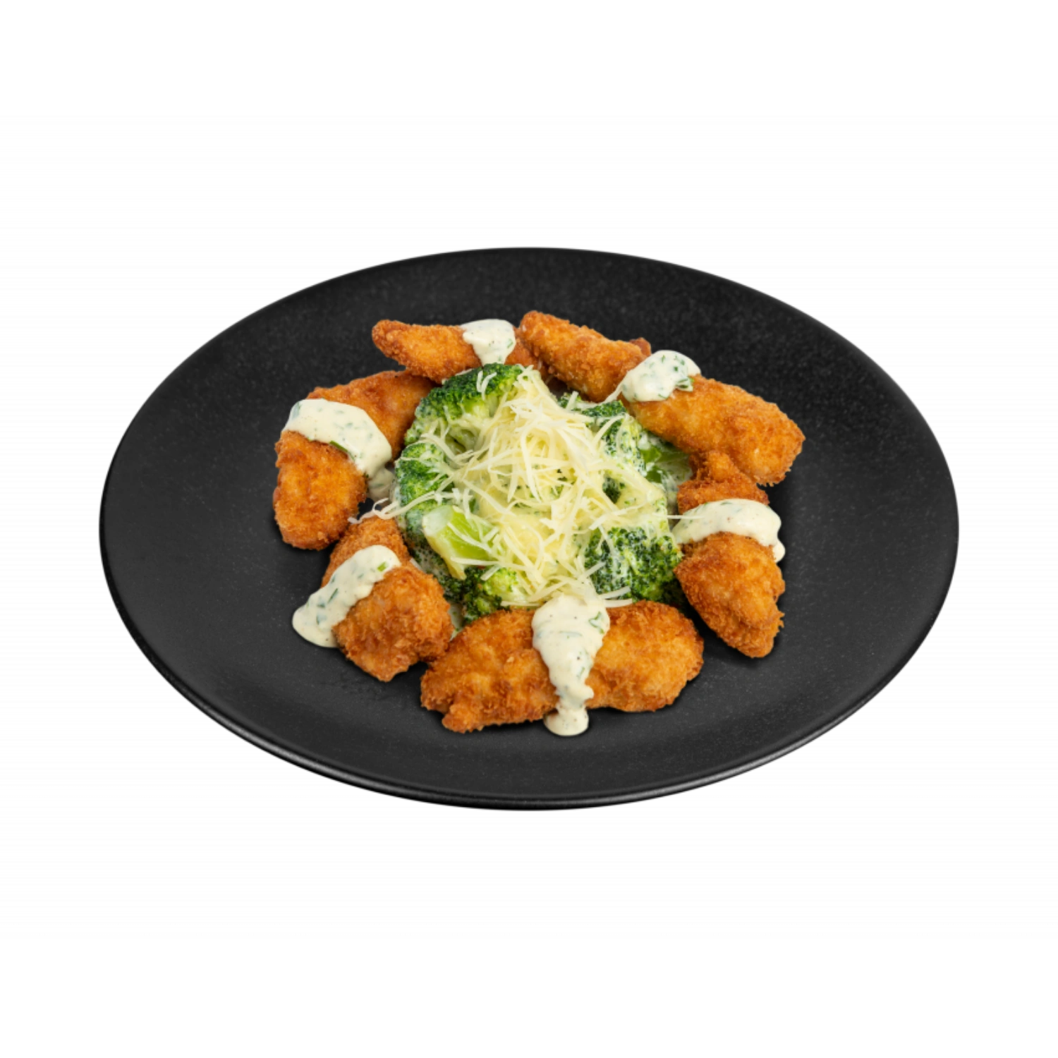 Нагетси з курячого філе з броколі у вершковому соусі