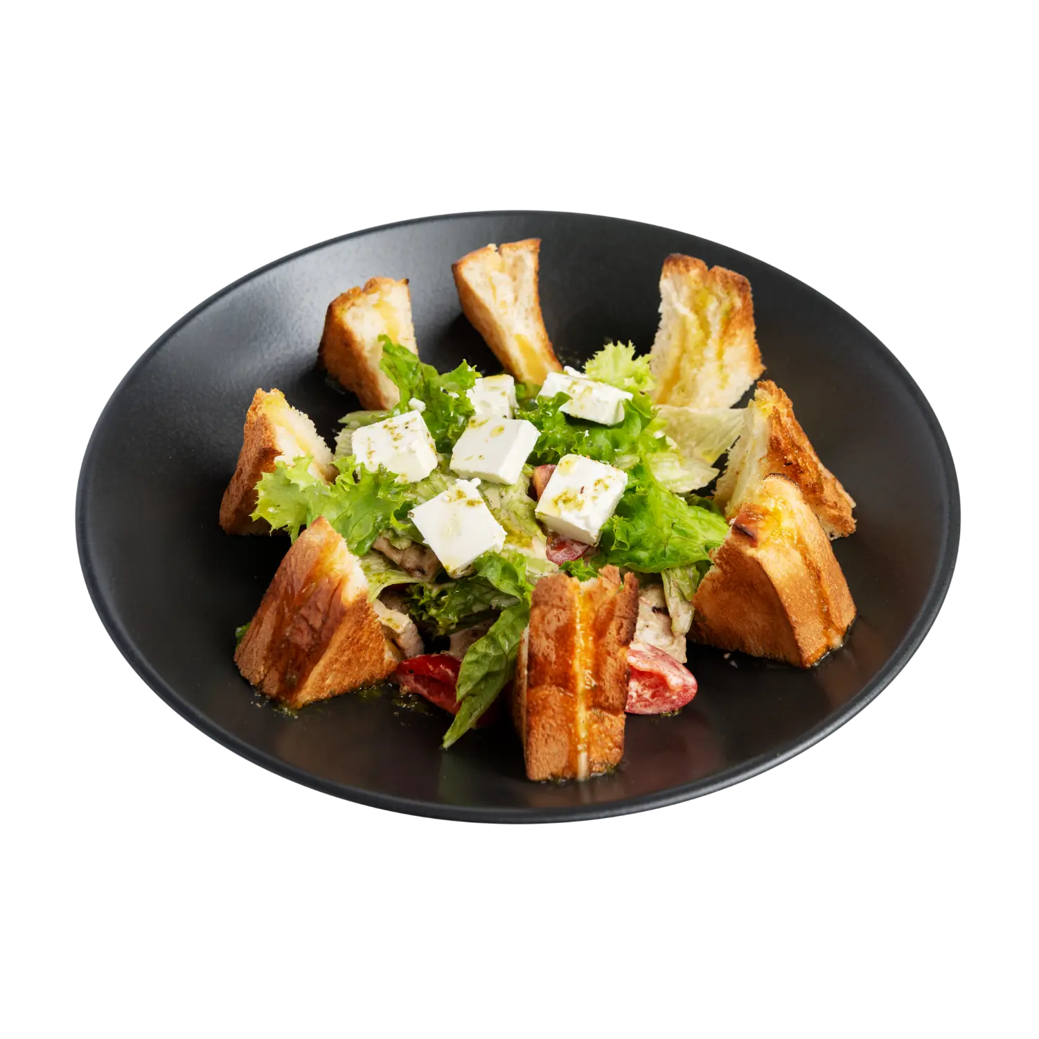 Теплий сендвіч салат зі свининою